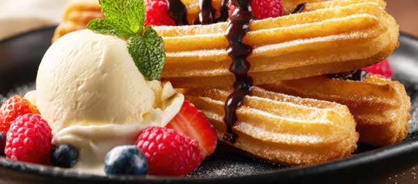 picture of churros and iceream